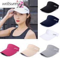 Wellsunny หมวกฝาปิดระบายอากาศได้เทนนิสกีฬากอล์ฟกลางแจ้งปรับได้ใช้ได้ทั้งชายและหญิงหมวกปีกบังแดดฤดูร้อน