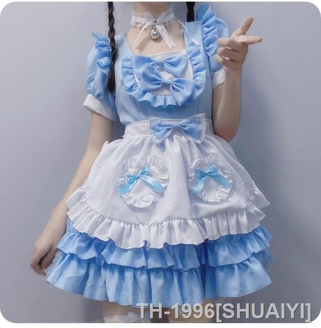 shuaiyi-อะนิเมะ-azul-lolita-empregada-vestido-การ์ตูนบทบาทเล่น-restaurante-uniforme-conjunto-vestido-de-ฮาโลวีน-elegante-s-xxl-novo