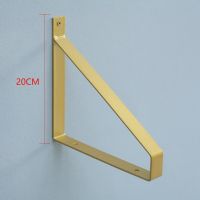 2pcs Floating Shelf Support Wall Mounted Metal Triangle Bracket Nordic Style Golden Black Wall Decoration Fixed Support Frame