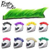 ▼☃ Colorful Motorcycle Helmet Mohawk Punk Style Hair Feather Decoration Motocross Racing Outdoor ATV STREET OFF ROAD Ski Snowboard