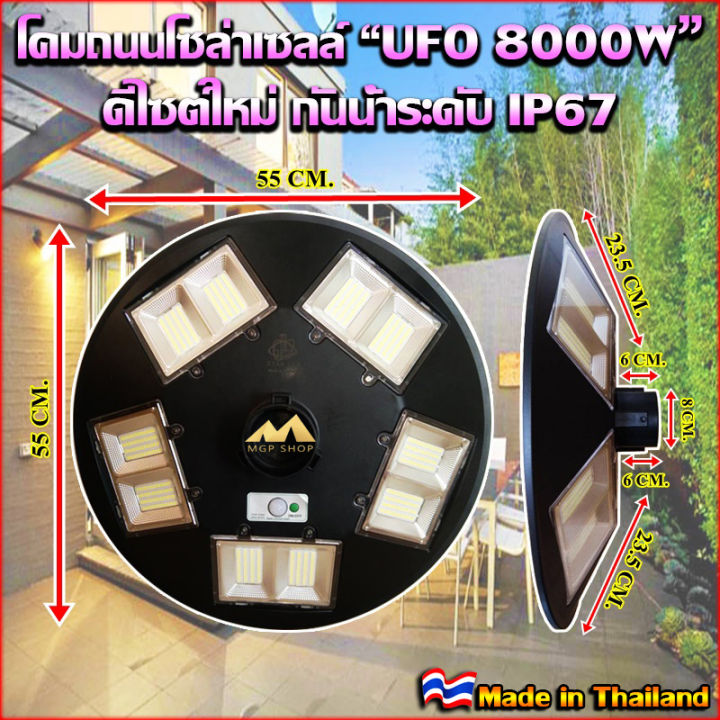 ufo-ไฟถนนโซล่าเซลล์-รุ่น-ufo-8000w-สปอร์ตไลท์พลังงานแสงอาทิตย์-ไม่รวมเสา-เเสงขาว-เเสงวอร์ม