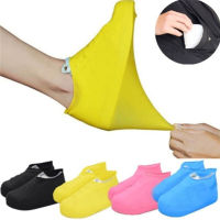 1 Pair Outdoor Waterproof Shoes Cover Rubber Rain Boots Silicone Non-slip Reusable Shoes Cover