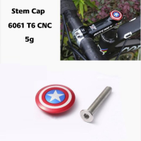 Bicycle Stem Top Cap with Screw Headset Five Pointed Star 28.6mm 1 18" Steerer Fork Tube for ROAD and MTB