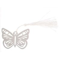 Bookmarks bookmark fringe Butterfly silver stainless steel for books