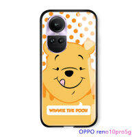 Serpens For OPPO Reno10 Pro 5G การ์ตูนสำหรับเด็กผู้หญิงมิกกี้มินี่หมีพูเป็ดโดนัลด์เคสมันวาวดีไซน์ลายจุดปลอกฝาหลังกระจกเทมเปอร์