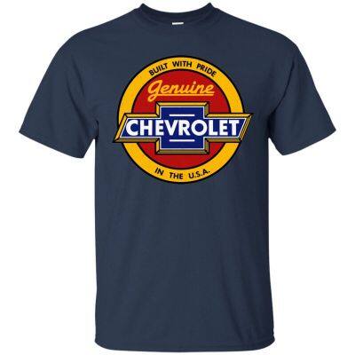 เสื้อยืดสีดำอินเทรนด์Wanyg เสื้อยืดแขนสั้น พิมพ์ลาย Chevrolet Chevy Cars สไตล์เรโทร คลาสสิก ของขวัญวันพ่อ สําหรับผู้ชายS