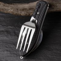 Detachable Picnic Travel Cutlery Outdoor Non-slip Folding Tableware Portable Stainless Steel Fork Spoon Camping Utensils 1pcs Flatware Sets