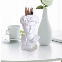 Ins Creative David Sculpture Resin Pen Holder Desk Organizer Makeup Brush Organizer Flower Pot Vase Resin Art Craft Decor 16cm