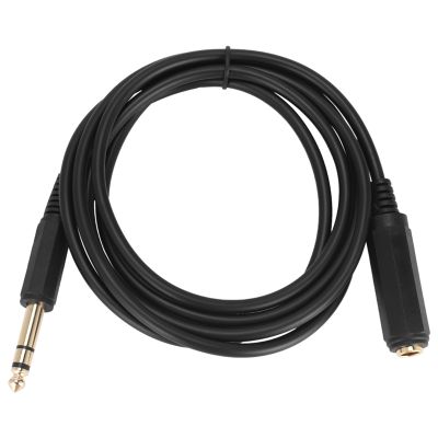 6.35mm(1/4inch) Stereo Plug Male to 6.35mm(1/4inch) Female cable, Gold Plated Audio Cable Stereo Cord, Extension cord