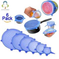 【DT】 hot  6pcs/set Reusable Silicone Lids Food Bowl Covers Silicone Food Wraps Bowl Durable Silicone Food  Seal Lid ZXH