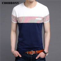 COODRONY Short Sleeve T Shirt Men Summer Casual Cotton Tee Shirt Homme Streetwear Fashion Color Patchwork O-Neck T-Shirt C5088S