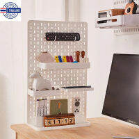 ⭐5.0 | Pegboard แผ่นวางของติดผนัง กระดานแขวนของ ชั้นวางของ  ที่ใส่ของ  ตะขอ สินค้าใหม่เข้าสู่ตลาด