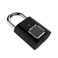 【YF】 Smart Padlock Door Lock 0.1 Second Unlock Portable Anti-theft Fingerprint L34 USB Rechargeable Drawer