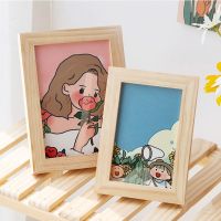 【ELE Photo frame】กรอบรูปไม้โปสเตอร์พิมพ์กรอบสำหรับรูปภาพสี่เหลี่ยมผืนผ้าไม้พร้อมขาตั้งตะขอหรือแขวนประกอบกรอบรูปภาพวาด