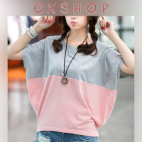 QXshop ✨เสื้อยืดลายแถบสองสี รูปทรงดูดีมีระดับ เนื้อผ้านิ่มสวมใส่สบาย??