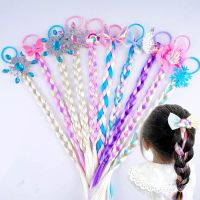 ▧ 10Pcs/Lot Fashion Cute Unicorn Bow Wig Hair Clips Ponytail Rope Girl Colorful Elastic Scrunchies Headwear Accessories Party Gift