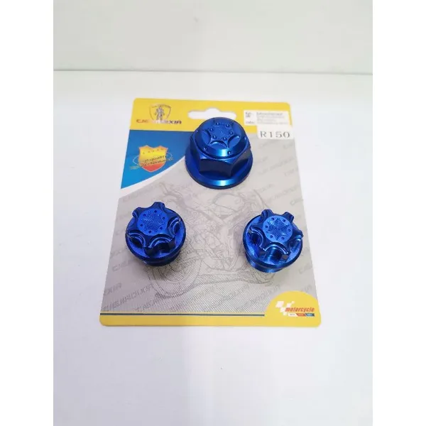 R150 inner tube nut and center nut (carb type)stainless Thailand made