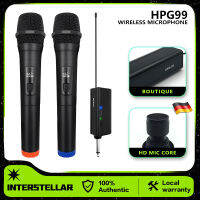 [COD] microphone HPG-99 wirelessmicrophoneความถี่ 800 MHZ ไมโครโฟนไร้สายuhfไมค์คู่แบบมือถือ ไมค์โครโฟน ชุดรับ-ส่งไมโครโฟนไร้สาย ไมค์ลอยแบบพกพา ไมโครโฟนแบบพกพา สำหรับการประชุมไมโครโฟนอินเตอร์เฟซ (มีการรับประกัน)