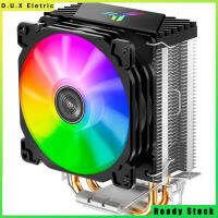 CR1200เครื่องทำความเย็น CPU RGB 3Pin 2ท่อความร้อน CPU ฮีทซิงค์โคมไฟอัตโนมัติพัดลมระบายความร้อนสำหรับ LGA 775/1150/AM4/AM3 +/AM3