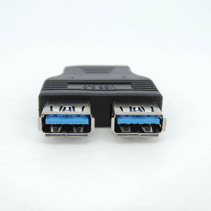 qkkqla-shop-1pcs-dual-port-usb-3-0-to-motherboard-mainboard-internal-20pin-header-adapter-20-pins-to-2-x-usb-a-female