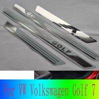 For VW Volkswagen Golf 6 7 Car Door Protector Thresholds Scuff Plate Guard Trim Strip Chromium Styling Accessories Car Supplies