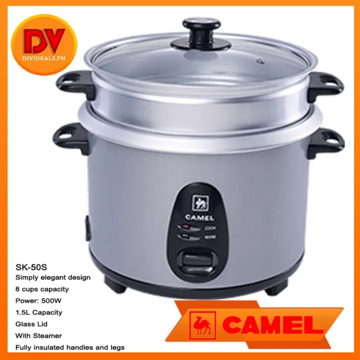 electric steamer for siomai Camel SK50S 1.5L 8cups Glass Lid with