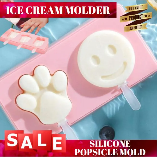Cartoon Silicone Ice Cream Holder Mold Lollipop Bakery Maker Diy Mould With  Sticks Kitchen Tools 72％以上節約