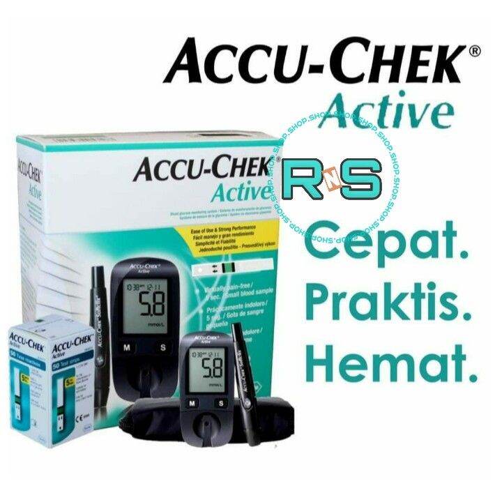 Accu Check Active Alat Cek Gula Darah Set Accu Chek Active Alat Tes Diabetes Lazada Indonesia