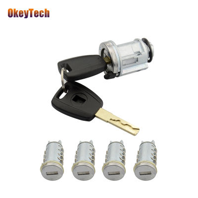 Okeytech SIP22 Blade Lgnition Lock Set Key For Fiat Car Milling Lock Original Car Modified Car Door Cylinder Car Key Trunk Lock