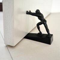 【CW】 Personality Door Stop Decoration Cast Iron Windproof Stopper Punch Room Figurine