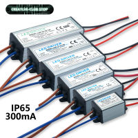 Pemandu LED 1-3W 4-7W 8-12W 12-18W 18-25W 25W หม้อแปลงอะแดปเตอร์ AC85V-265V กันน้ำ65 Bekalan Kuasa 300mA แผงโคมไฟ