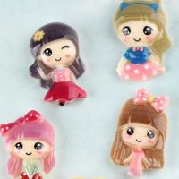 10 ชิ้นแพ็ค little girl เรซิ่นเครื่องประดับหัตถกรรม cabochons diy