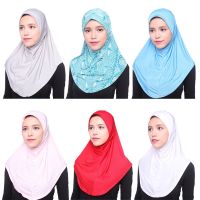 【CW】 Piece Hijab Muslim Print Scarf Wrap Shawl Pull To Wear Hijabs Niab Nikab Instant Headscarf