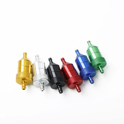 Universal 8Mm rol Gas Fuel Filter Cleaner CNC Aluminium For Motorcycle Pit Dirt Bike A Quad Inline Oil Gas Fuel Filter