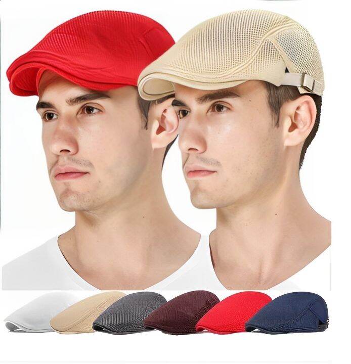 หมวกแก๊ป-gorras-berets-แฟชั่นใหม่สำหรับของขวัญพ่อหมวกแก๊ปหมวกแก็ปแบบปรับได้ลายตาข่ายระบายอากาศได้สำหรับฤดูร้อนหมวกกันแดดกลางแจ้ง