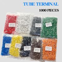 [HOT ZHKKZZLWWG 510] 1000Pcs E2508 E2510 E2512 E2518ฉนวน Ferrules สาย End ขั้วต่อปลั๊กไฟฟ้า Terminator