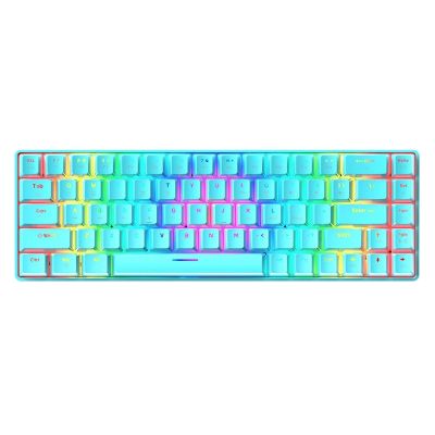 ZIYOU LANG Wired Gaming Mechanical Keyboard 68 Keys with Cool Rgb Luminous Lighting Effect Keyboard for Gamers/PC/Laptops