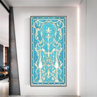 Privacy Windows Film Church Style Stained Glass Window Stickers Static Cling Decorative Frosted Window Films Window Coverings 02 Window Sticker and Fi