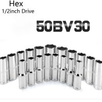 1Pcs 1/2 quot; Drive Hex Deep Socket Wrench Head CRV Anti-rust 8-32mm Socket Set 78mm Length Ratchet Wrench Sockets Hand Tools