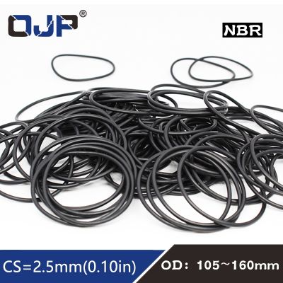 1PC Rubber Ring Black NBR Sealing O Ring OD105/110/120/145/160x2.5mm Sealing O-Ring Seal Nitrile Gasket Rings Oil Resistance