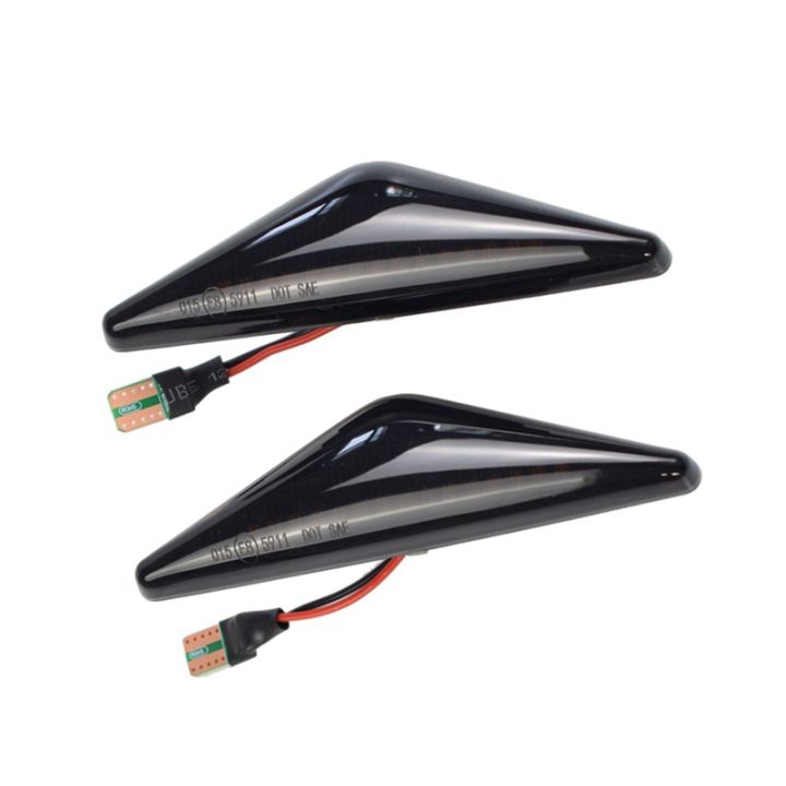2 PCS Dynamic Side Signs Streaming Turn Side Lights Side Side Lights Smoked Black ABS Car For Ford Mondeo 2000-2007 MK1 1998-2004