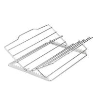 Grilling Rack Stainless Steel BBQ Rack Chicken Leg and Wing Rack For Grill Smoker Rack Rustproof Drumstick Holder For Perfect Cook charitable