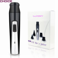 4 IN 1 Man Shaver Nose Ear Hair Trimmer Sideburns Face Beard Cordless USB for Home &amp; Travel Black Multifunctional Remover