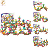 Flower Garden Building Toys Colorful Interconnecting Blocks Building Floral Arrangement Playset Toys For Kids