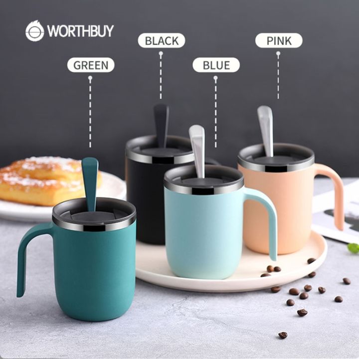 high-end-cups-worthbuy-18-8สแตนเลสนมแก้วกาแฟสองชั้นรั่วซึมถ้วยกาแฟที่มีฝาปิดครัว-drinkware-อาหารเช้าชาแก้ว