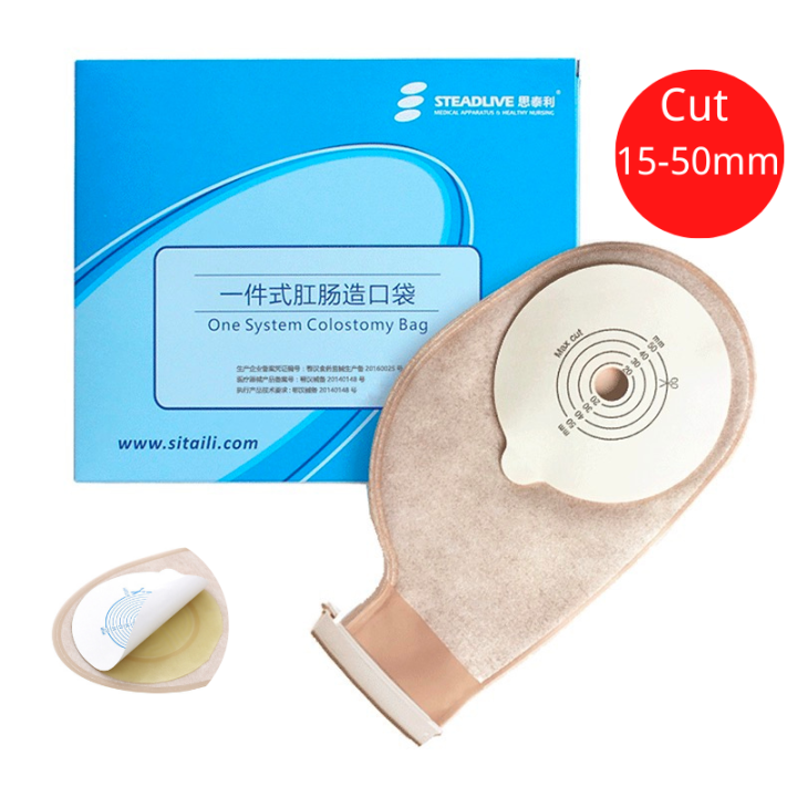 Steadlive 10pcs Drainable One Piece System Ostomy Bag Colostomy Bag Pouch Ostomy Stoma 15 50mm 