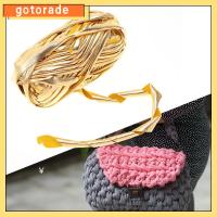 GOTORADE สำหรับเบาะรองนั่ง เงางาม อุปกรณ์เย็บปัก สำหรับผ้าห่มกระเป๋า เส้นด้ายถักโครเชต์ เส้นด้ายลูกกลม ถักมือ DIY หนังเทียมเลียนแบบ