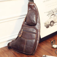 Quality Men Single Chest Back Day Pack Travel Vintage Genuine Leather Casual Cross Body Messenger Shoulder Bag Crescent pack