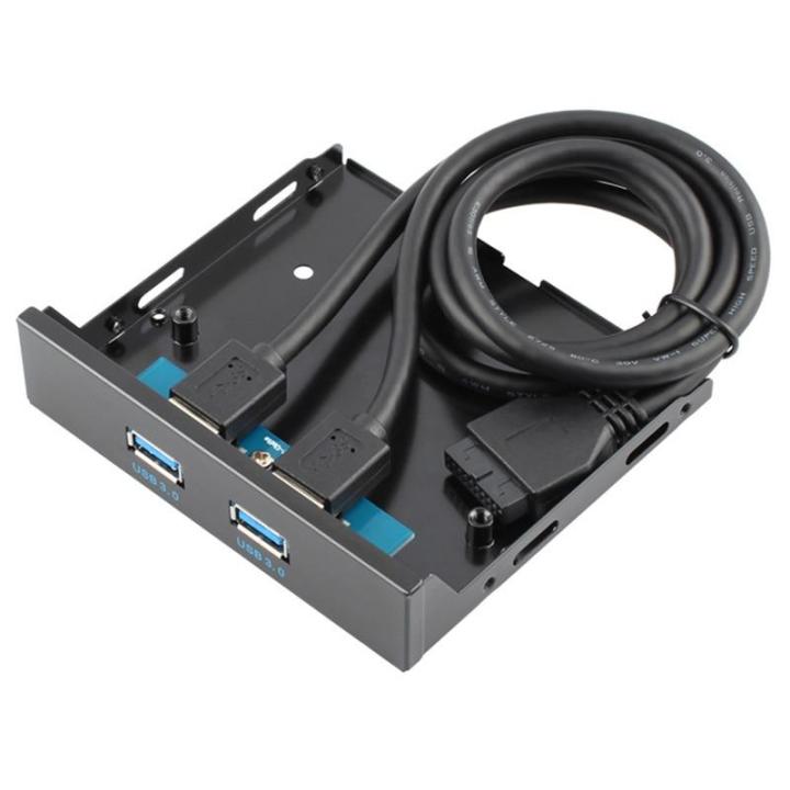 high-performance-20-pin-2-ports-usb-3-0-hub-usb3-0-front-panel-bracket-adapter-cable-for-pc-desktop-3-5-inch-floppy-bay-usb-hubs