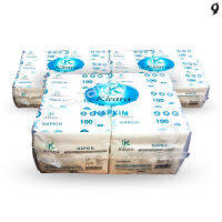 Napkin กระดาษทิชชู่ Small catering paper - Two Layers thicker, wet water still, Flexible 3 Packs (18 small bags) กระดาษเช็ดปาก